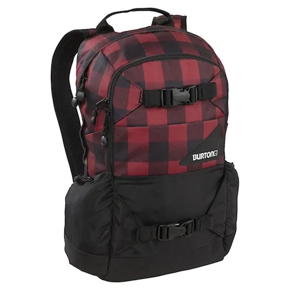 Burton Day Hiker 20L Red Black Buffalo Plaid Snowboard Skateboard Ski School
